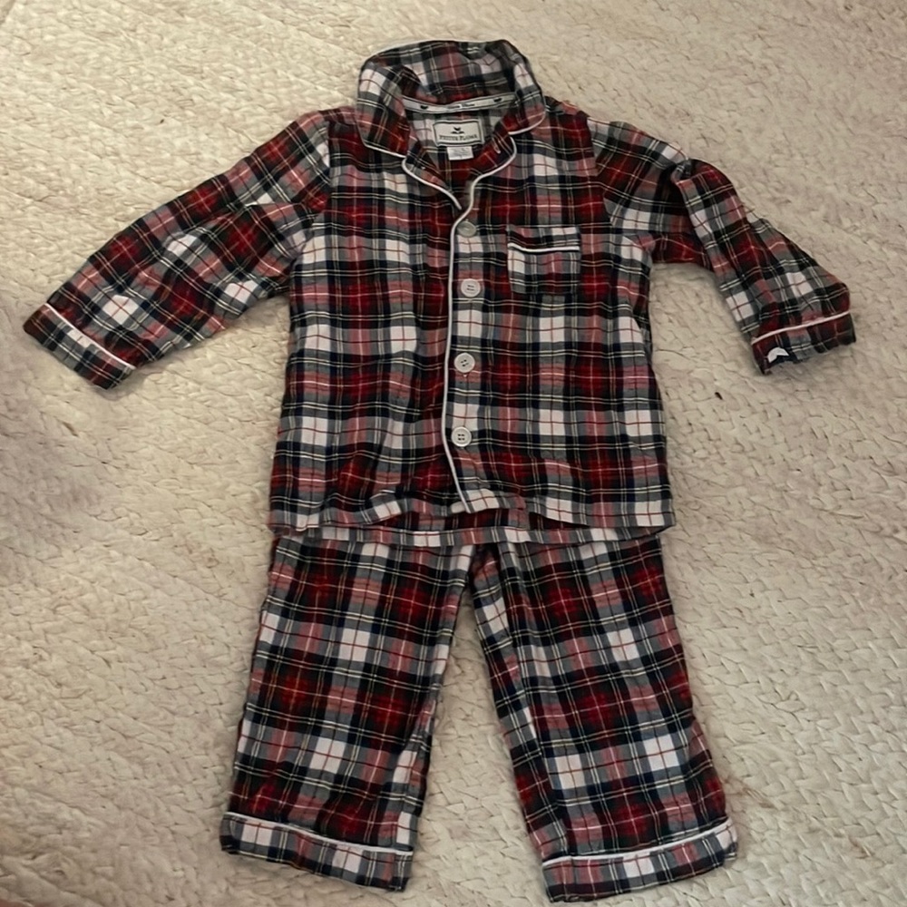 Petite Plume plaid flannel PJs 4T